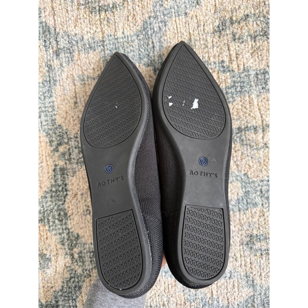 Rothy's 'The Point' Black Knit Ballet Flat Size 8.5 Excellent Condition - Picture 6 of 7